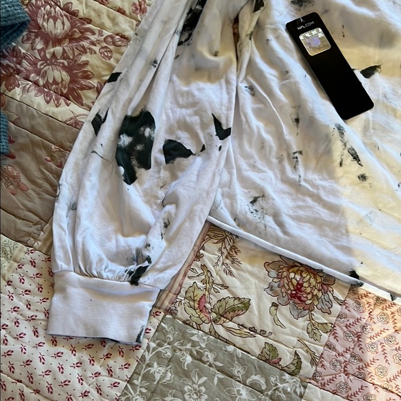 NFL Green Bay Packers Black and White Tie-Dye Shirt cropped top - Picture 9 of 11